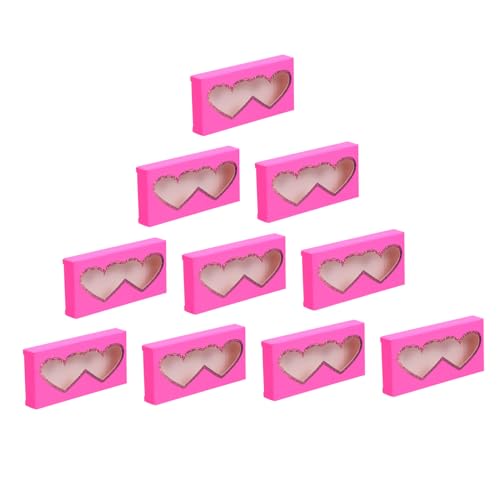 SHERCHPRY 10stücke Pack Papier Wimpern Aufbewahrungsbox Leere Wimpern Organizer Fall Transparentes Fensterdesign Für Falsche Sammlung von SHERCHPRY