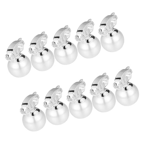 SHERCHPRY 10stücke Perlen-haarklammer Seitlich Haarklammer Mit Perlen Ohrclips Mit Clip-ohrringe Aus Kunst Haarspangen Für Frauen Und Mädchen Modische Haaraccessoires von SHERCHPRY