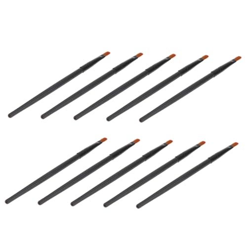SHERCHPRY 10stücke Professionelles Lidschatten-pinsel Hochwertigem Fibermaterial Schwarz Für Präzises Augen-make-up Tragbar Umweltfreundlich Für Frauen von SHERCHPRY