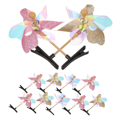 SHERCHPRY 11 Stück Teiliges Glitzer Haarspangen im Windrad Design für Mädchen Bunte Haarklammern Süßes Haar Accessoire für Verschiedene Anlässe und Outfits Einfach Anzubringen für Haare von SHERCHPRY