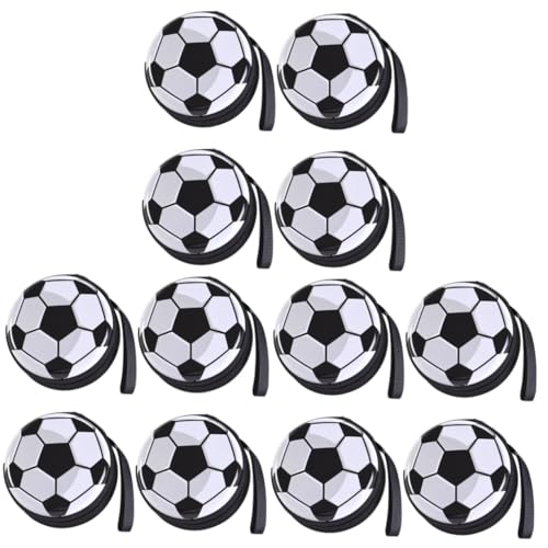 SHERCHPRY 12stücke Kreative Fußballmuster Aufbewahrungstaschen Runde Tinplate Münzbeutel Für Kleingeld Schlüssel Und Persönliche Gegenstände Praktische Und Einzigartige Designs von SHERCHPRY