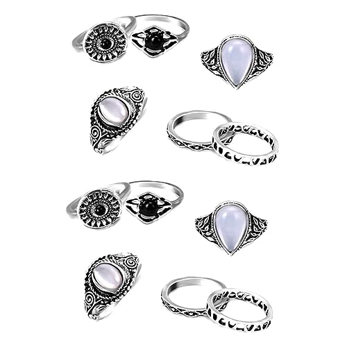 SHERCHPRY 12 Stk Boutique-Anzüge europäisch und amerikanisch Knöchel Dekoration Stapelring Gothic-Ring Mode Knöchelring dekorativer Fingerring Ringe Opal einstellen Ringstecker von SHERCHPRY