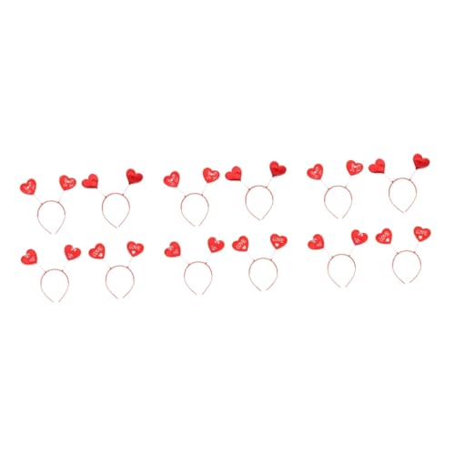 SHERCHPRY 12 Stk Valentinstag Stirnband Liebe Herzkopf Bopper Feier Haarband Valentinstag Haarband Hoop Make-up-stirnbänder Für Frauen Rotes Herzhaar Schal Harz Dreidimensional Fräulein von SHERCHPRY