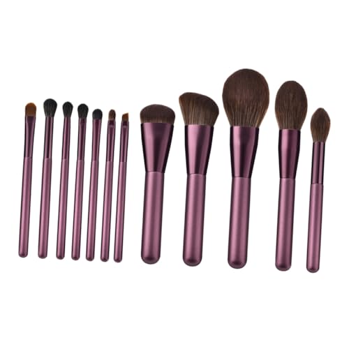 SHERCHPRY 12 Stück Hochwertiges Teiliges Make Up Pinselset mit Holzgriff und Nylonborsten für Damen für Täglichen und Professionellen Einsatz zur Erstellung Eines Natürlichen Looks von SHERCHPRY