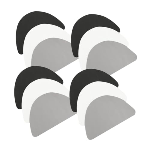 SHERCHPRY 12 Stück Teiliges Schuhabsatz Reparaturset Selbstklebende PU Flicken für Boots und Schuhe Strapazierfähige Komfortable Absätze Reparatur Patches in Weiß und Schwarz zur von SHERCHPRY