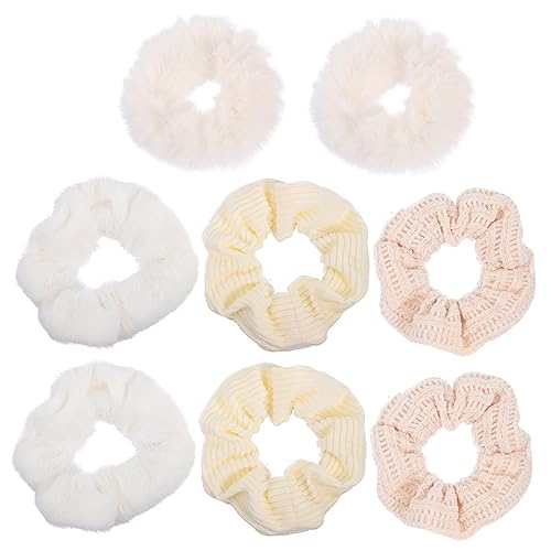 SHERCHPRY 12 Stück Teiliges Set Flauschige Haargummis Ponytail Holder aus Plüsch Elastische Haargummis für Damen für Partys Büro und Alltag zu Haaren kein Ziepen von SHERCHPRY