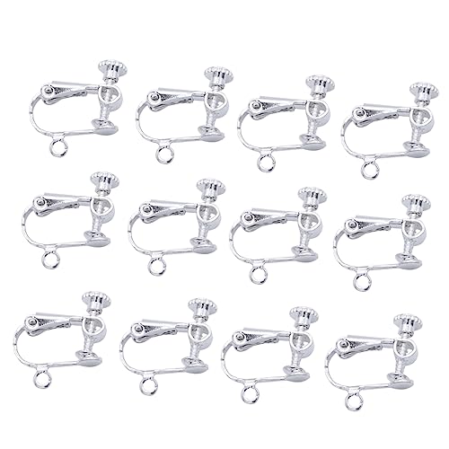 SHERCHPRY 12 Stück Teiliges Silberner Clip Ohrringe mit Offenem Design und Loch Leichte Non Pierced Ohrclips für Damen Vielseitiger Modeschmuck für Alltag Party und Arbeit von SHERCHPRY