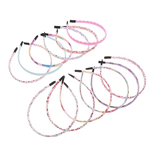 SHERCHPRY 12stücke Blumen Stirnband Für Kleine Mädchen Mit Floral Muster Tuch Bedeckt Stirnbänder Als Festival Kopfbedeckung Requisite Für Party von SHERCHPRY