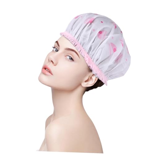 SHERCHPRY 12stücke Duschhut Aus Pvc Und Ölbeständig Für Damen Geeignet Bezauberndes Druckdesign Klein Zusammenfaltbar Zum Duschen Kochen Küche Und Spa von SHERCHPRY