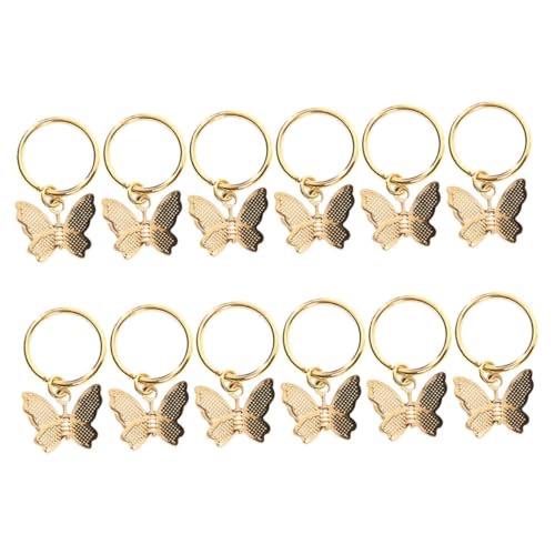 SHERCHPRY 12stücke Haarringe Für Zöpfe Mit Perlen Für Haarschmuck Flechtzubehör Als Haaranhänger Zopfperlen Für Dreadlocks-flechtzubehör Haarschmuck Für Zöpfe von SHERCHPRY