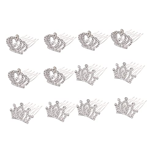 SHERCHPRY 12stücke Kronen Haarkamm Für Mädchen Krone Kamm Haarkamm Junge Mädchen Tiara Krone Party Kopfschmuck von SHERCHPRY