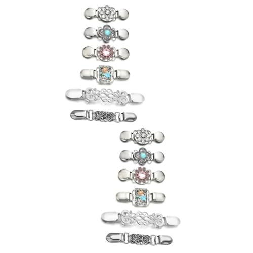 SHERCHPRY 12stücke Vintage Kleid Clips Strickjacken Clips Für Damen Blumen Design Langlebig Und Praktisch Für Verschiedene Outfits von SHERCHPRY