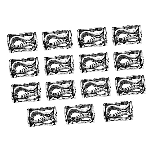 SHERCHPRY 15 Stück Dreadlocks Ringe Haarschmuck für Zöpfe Silberschmuck für Haarfrisuren Dekorative Haaraccessoires für Dreadlocks und Flechtfrisuren von SHERCHPRY