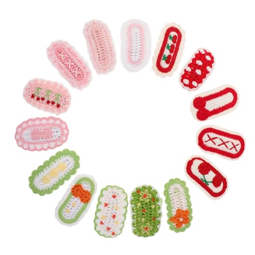 SHERCHPRY 15 Stück Teiliges Handgefertigter Gehäkelter Wollhaarspangen für Mädchen Kleine Bunte Blüten-haarclips Weiche Vielseitige Haarschmuck für Junge Mädchen und Frauen für Partys und von SHERCHPRY