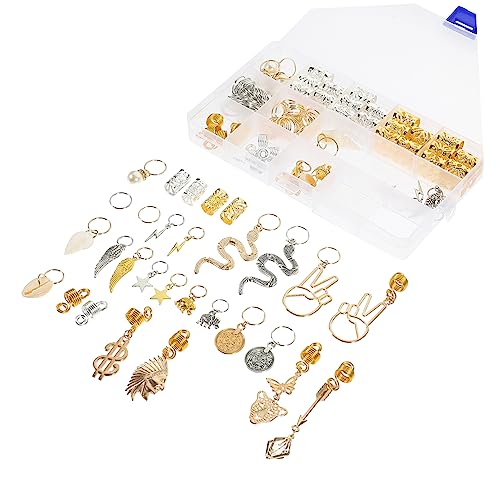 SHERCHPRY 173stücke Teiliges Haarschmuck Set Für Dreadlocks Und Zöpfe Verstellbare Haarringe Und Accessoires Verschiedenen Farben Für Styling Und Looks von SHERCHPRY