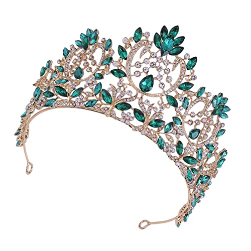 SHERCHPRY 1Pc Braut Tiara Braut Frauen Barock Prinzessin Krone Die Krone Abschlussball Königin Krone Kopf Schmuck Kristall Tiara Krone Strass Kristall Hochzeit Stirnband Krone Schmuck von SHERCHPRY