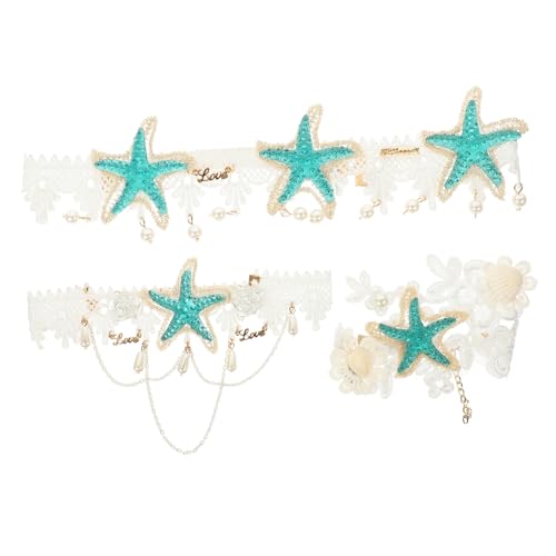 SHERCHPRY Sommerstrand Bohemian Stirnband Halskette Handgelenkschmuck Perle Kopf Kranz Für Damen Party Hochzeit Geburtstag von SHERCHPRY