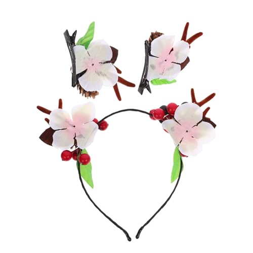 SHERCHPRY Haarspangen Mit Kleinen Geweih Haarclips Und Weihnachten Stirnband Als Haarzubehör Für Urlaub Und Partys Haarnadeln Für Frauen Mit Weihnachtsmotiven Robust Und Leicht Tragbar von SHERCHPRY