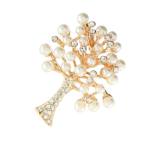 SHERCHPRY 1Stk Blumenbrosche Corsage Brosche Pin Baum Strass Brosche Emaille Strass Brosche Emaille Brosche Pin Baum Brustnadel Baum Brosche Revers Mehrere Perlen Fräulein von SHERCHPRY