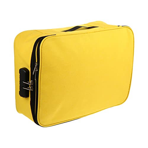SHERCHPRY 1Stk Dokumententasche mit großer Kapazität Spender Geldbörse Münze Kabel Gestell aufbewahrungssack Storage Pockets Gepäck aufbewahren Aufbewahrungstasche kationischer Stoff Yellow SHERCHPRY 1Stk Dokumententasche mit großer Kapazität Spender Geldbörse Münze Kabel Gestell aufbewahrungssack Storage Pockets Gepäck aufbewahren Aufbewahrungstasche kationischer Stoff Yellow von SHERCHPRY
