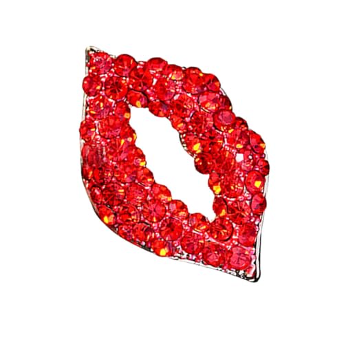 SHERCHPRY 1Stk Manschettenknöpfe mit Sternknöpfen Lippenstift für Mädchen rote Brosche broschen für kleidung Wäscheklammer Stift in Lippenstiftform koreanische Mode Kragennadel von SHERCHPRY