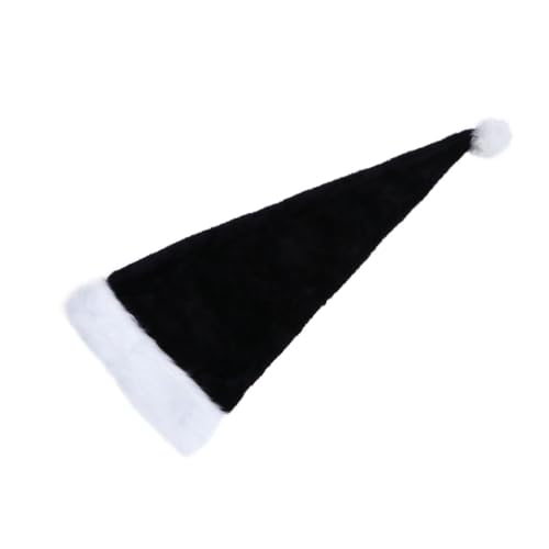 SHERCHPRY 1Stk Schwarze Plüschmütze -Plüschhut Weihnachtsmannmütze Weihnachtsmütze kinder geschenk Hüte für Kinder Unisex-Hut Hut für Erwachsene Kinder Mehrfarbig Männer Frauen von SHERCHPRY