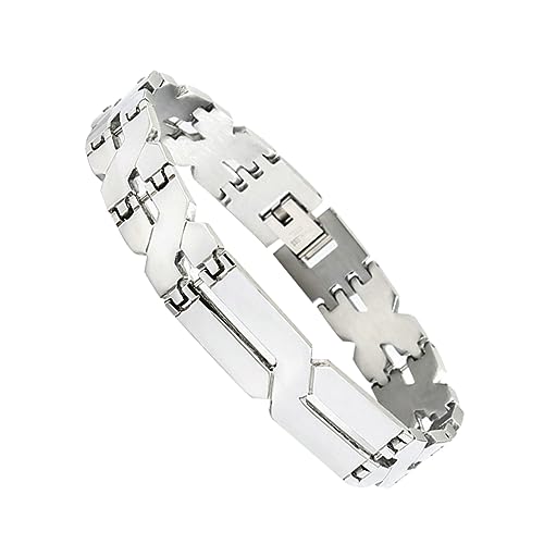 SHERCHPRY 1stk Edelstahlarmbänder Herren Armband Einstellbar Silikonarmbänder Für Männer Punk-armband Herrenarmbänder Aus Edelstahl Kettenarmband Für Männer Mann Rock'n'roll Rostfreier Stahl von SHERCHPRY