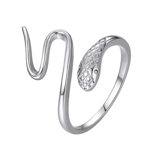 SHERCHPRY 1stk Eingewickelter Schlangenring Plattierter Fingerring Vintage-ringe Für Männer Sterlingsilberringe Für Frauen Herrenringe Schlangenring Silber Damen Schmuck Silber- Zubehör Mann von SHERCHPRY