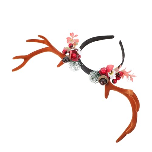 SHERCHPRY 1stück Weihnachten Haarband Mit Rentierhörnern Für Mädchen Festlicher Haarschmuck Accessoire Für Weihnachtsfeiern Und Und Leicht Zu Tragen von SHERCHPRY