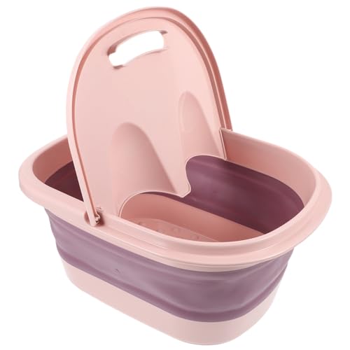 SHERCHPRY 1stück Zusammenklappbares Fußbad-basin Robustem Für Entspannung Und Fußmassage Für Mädchen Und Erwachsene Tragbar Und Platzsparend Pinkes Design von SHERCHPRY