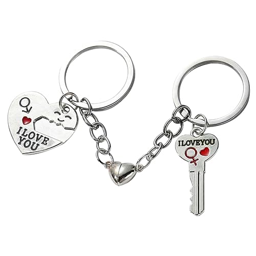 SHERCHPRY 2paare Herz Schlüsselanhänger Für Matching Schlüsselringe Für Freund Und Freundin Romantisches Für Jahrestag Valentinstag Oder Besondere Anlässe Hochwertigem Gefertigt von SHERCHPRY