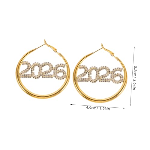 SHERCHPRY 2paare Strass Creolen Für Damen Hängeohrringe Mit Strasssteinen Tropfenohrringe Für Frauen Trendige Damen-ohrringe Mit Strass Für Besondere Anlässe von SHERCHPRY