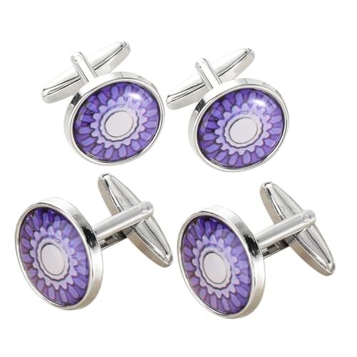SHERCHPRY 2 Paare Herren Manschettenknöpfe mit Floralem Muster Runde Cufflinks Robustem Legierungsmaterial für Hochzeiten Business Meetings und Festliche Anlässe SHERCHPRY 2 Paare Herren Manschettenknöpfe mit Floralem Muster Runde Cufflinks Robustem Legierungsmaterial für Hochzeiten Business Meetings und Festliche Anlässe von SHERCHPRY