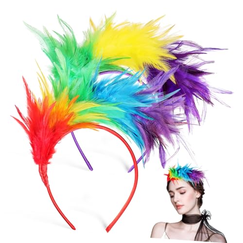 SHERCHPRY 2stücke Feder-stirnbänder Für Damen Party Stirnbänder Vintage-stirnband Feder-fascinator Karneval-haarreifen Bühnenauftritte Festival Dekorationen von SHERCHPRY