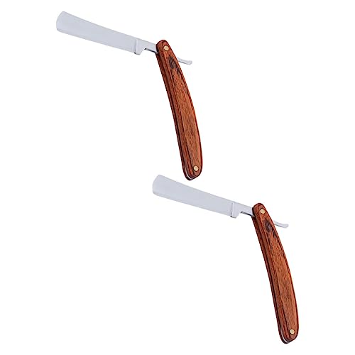 SHERCHPRY 2 Sätze Farbiger Holzrasierer Doppelt Klingen Rasieren Handhaben Rasierapparat Werkzeug Herren Rasiermesser Rasierer Rasierte Männer Hölzern Brown 2 Stücke * 2 von SHERCHPRY