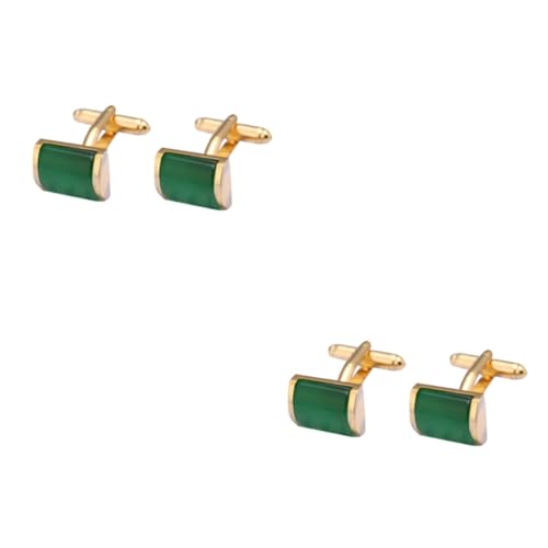 SHERCHPRY 2 Sätze Grüne Katzenaugenstein Manschettenknöpfe Für Herren Kreative Hemdmanschetten Accessoires Für Formelle Anlässe Hochzeiten Und Besondere Ereignisse 2 Stück * 2 von SHERCHPRY