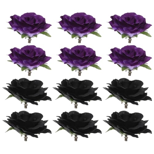 SHERCHPRY 24stücke Teiliges Rosen Haarschmuck Und Broschen Für Haarspangen Und Blumenbrosche Für Hochzeiten Partys Und Besondere Anlässe von SHERCHPRY