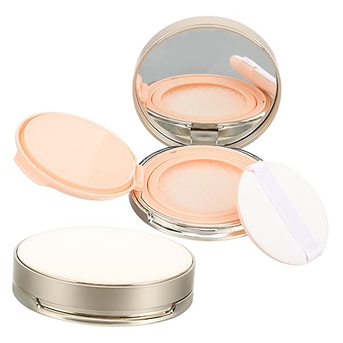 SHERCHPRY 2 Stck. Luftpolsterbox Kissen-Foundation-Fall Foundation-Kissenquaste reisen für Make-up-Behälter Pulverpuffhalter Reisepulverbehälter Puderdose mit Puff leere Puderdose pp Golden von SHERCHPRY