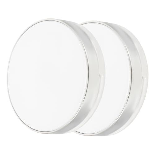 SHERCHPRY 2 Stck. Luftpolsterbox Pulver Stiftungsfall tragbar Kern Kissen-Grundlage klein Stiftung Reisebehälter leere Kissen-Kompakthülle Kissenfundamentgehäuse mit Spiegel Abs Silber von SHERCHPRY