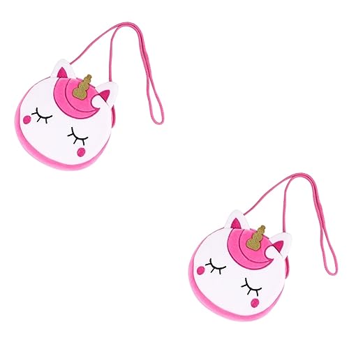 SHERCHPRY 2 Stk Einhorn Umhängetasche Einhorn-gastgeschenke Kinder-cartoon-geldbörsen Einhorn-umhängetasche Neuheit Umhängetasche Mini-geldbörse Polyester Student Münzbeutel Kleines Mädchen von SHERCHPRY