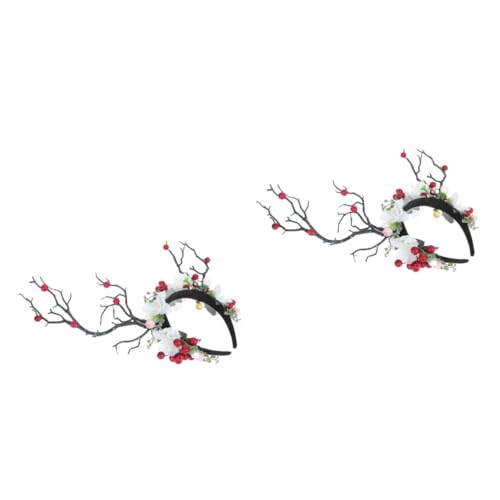 SHERCHPRY 2 Stück Weihnachtskopfschmuck in Hirschhornform Einzigartiges Haarband Für Die Weihnachtsfeier Haarreifen Dekorationen von SHERCHPRY
