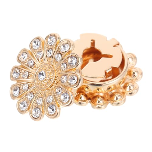 SHERCHPRY 2 Stück Abnehmbare Strass Knopfüberzüge aus Stabiler Legierung Funkelnde Blütenmotive Schmuck-accessoires für Business-hemden Unisex Mode für Formelle und Freizeit Anlässe von SHERCHPRY