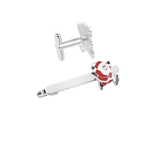 SHERCHPRY 2 Stück Adorable Santa Claus Krawattenklammern Herren Krawattennadeln aus Langlebiger Klassisch Polierte Clips für Business und Festliche Anlässe von SHERCHPRY