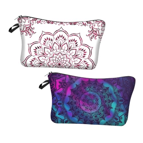 SHERCHPRY 2 Stück Aufbewahrungstaschen für Kosmetik Tragbare Waschtaschen für Toilettenartikel Stylische Reise Organizer mit Buntem Mandala Muster SHERCHPRY 2 Stück Aufbewahrungstaschen für Kosmetik Tragbare Waschtaschen für Toilettenartikel Stylische Reise Organizer mit Buntem Mandala Muster von SHERCHPRY