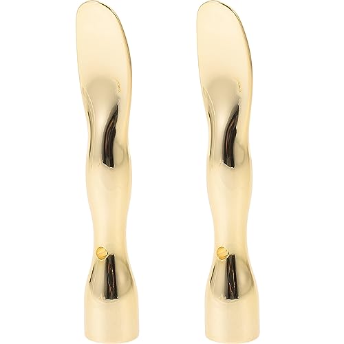 SHERCHPRY 2 Stück Augencreme Löffel aus Metall Praktische Massage Stäbchen für Tägliche Anwendung für Augenpflege und Cremes Tragbar und Leicht zu Reinigen Goldfarben von SHERCHPRY