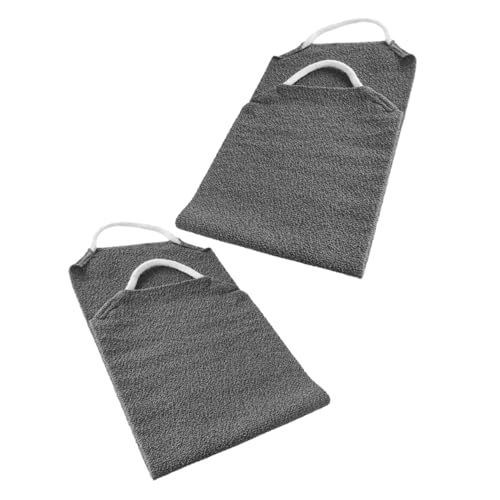 SHERCHPRY 2 Stück Badetuch Gefrostet Körperwäscher Gesichtspeeling Unterlegscheibe Für Dusche Peeling Für Den Körper Rückenschrubber Für Die Dusche Polyester Dark Grey von SHERCHPRY