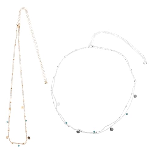 SHERCHPRY 2 Stück Bauchketten aus Metall Verstellbare Body Necklace mit Perlenanhänger Modische Taillenkette für Frauen Elegante Schmuckkette für Party Festival und Urlaub von SHERCHPRY