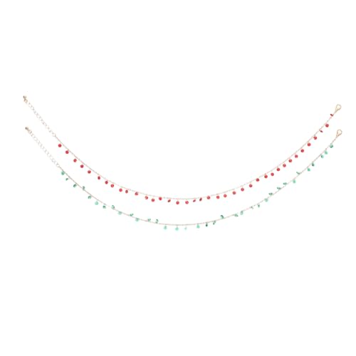 SHERCHPRY 2 Stück Boho Perlenhalsketten mit Kristallperlen Handgefertigter Choker Schmuck für Damen Leicht Langlebig Sommerlich Passend zu Strandoutfits und Freizeitmode von SHERCHPRY