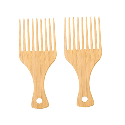 SHERCHPRY 2 Stück Breiter Zahnkamm aus Holz für Männer für Haarschnitte Friseur und Salonbedarf Langlebig und Geruchlos für Reisen und Tägliche Anwendung von SHERCHPRY