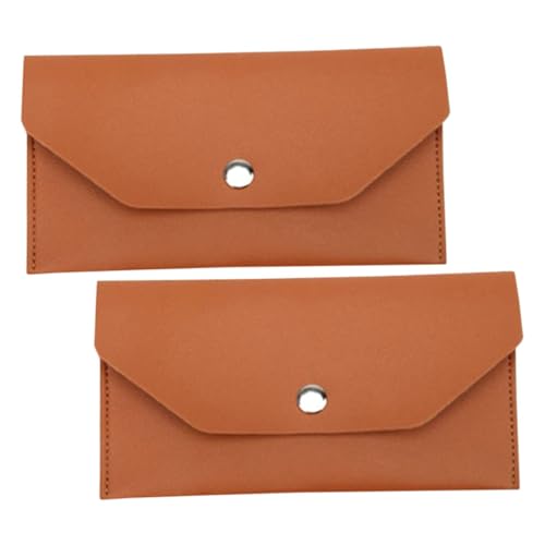 SHERCHPRY 2stücke Lange Geldbörse Für Damen Aus Pu-Material Schlanke Umschlag Brieftasche Kompaktes Design Für Täglichen Gebrauch Sicherer Beutel Für Bargeld von SHERCHPRY